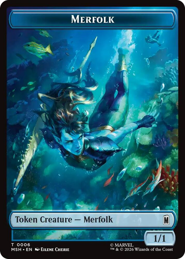 0006 Merfolk // Doombot Double-Sided Token T Marvel Super Heroes