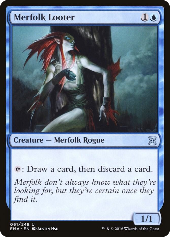 Merfolk Looter #61 U - Eternal Masters Pokemon card