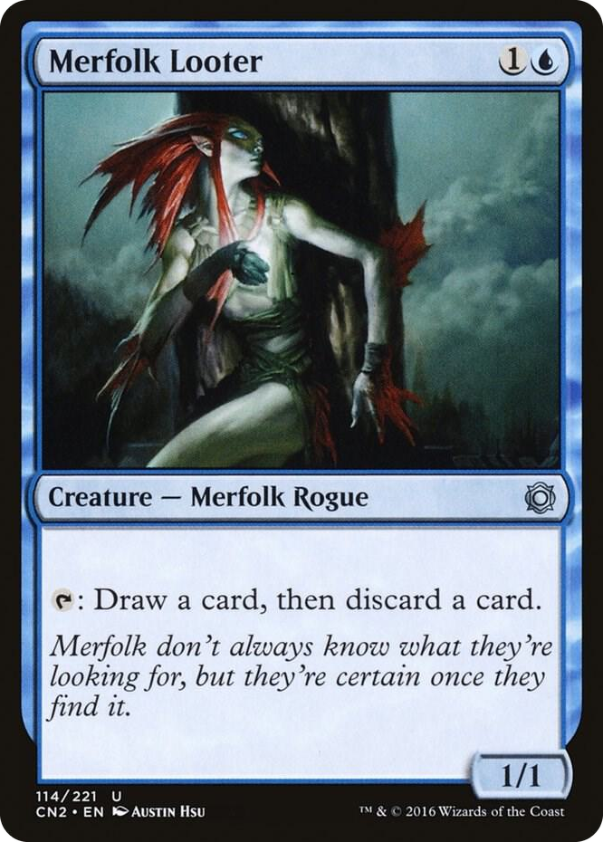 Merfolk Looter #114 U - Conspiracy: Take the Crown Pokemon card
