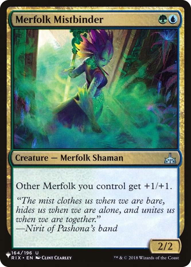 Merfolk Mistbinder #164 U - The List Reprints Pokemon card