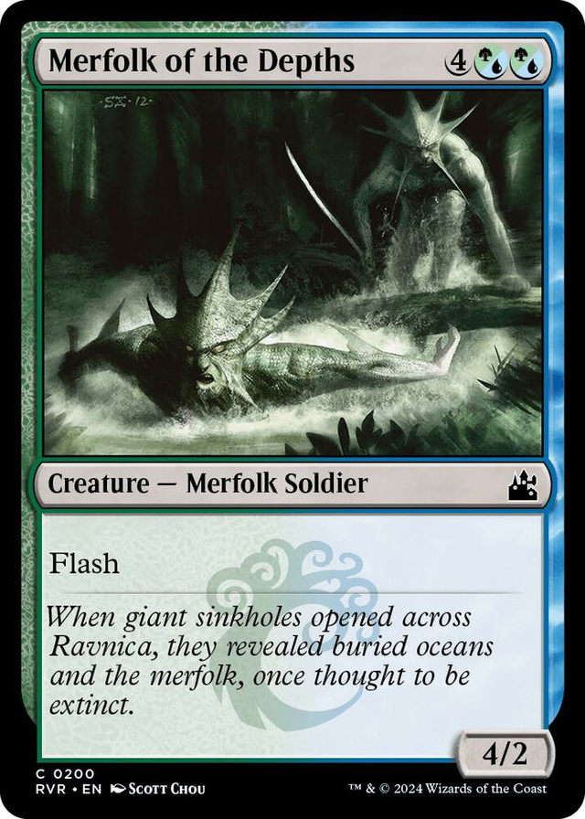 0200 Merfolk of the Depths C Ravnica Remastered