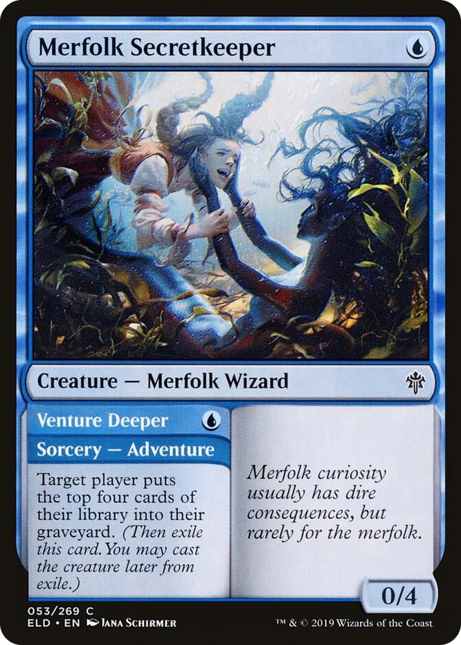 0053 Merfolk Secretkeeper C Throne of Eldraine