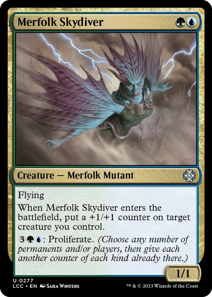 Merfolk Skydiver #277 U - Commander: The Lost Caverns of Ixalan Pokemon card