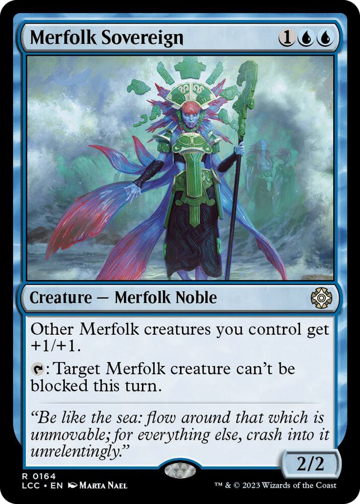 Merfolk Sovereign #164 R - Commander: The Lost Caverns of Ixalan Pokemon card