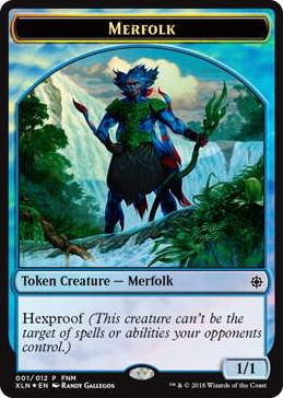 Merfolk // Treasure Double-Sided Token #1 P - FNM Promos Pokemon card