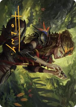 0050 Meria, Scholar of Antiquity Art Card (Gold-Stamped Signature) S Art Series: Dominaria United