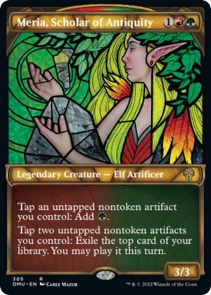 0305 Meria, Scholar of Antiquity (Showcase) R Dominaria United