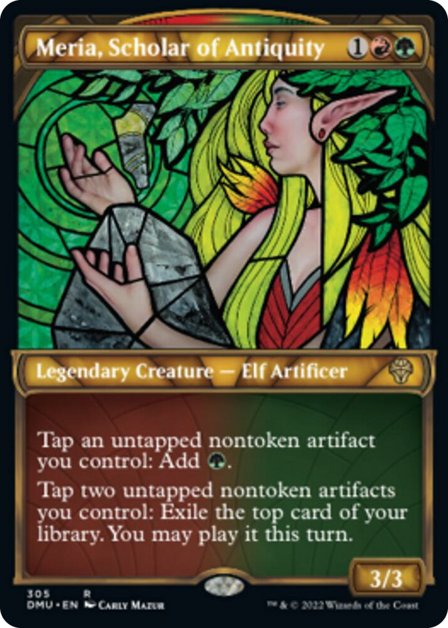 0305 Meria, Scholar of Antiquity (Showcase) R Dominaria United