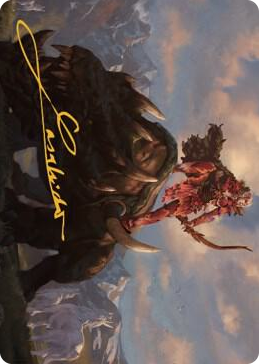 0037 Meria's Outrider Art Card (Gold-Stamped Signature) S Art Series: Dominaria United