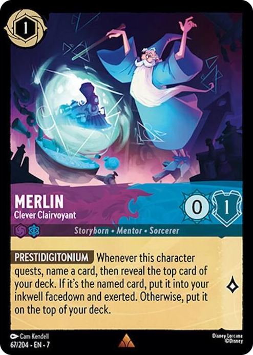 0067 Merlin - Clever Clairvoyant Rare Archazia's Island