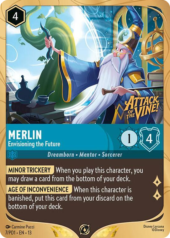 Merlin - Envisioning the Future #7 Promo - Disney Lorcana Promo Cards Pokemon card