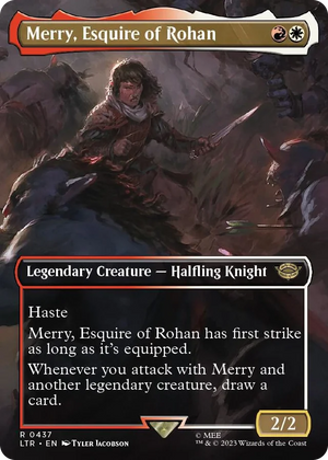 0437 Merry, Esquire of Rohan (Borderless) R Universes Beyond: The Lord of the Rings: Tales of Middle-earth
