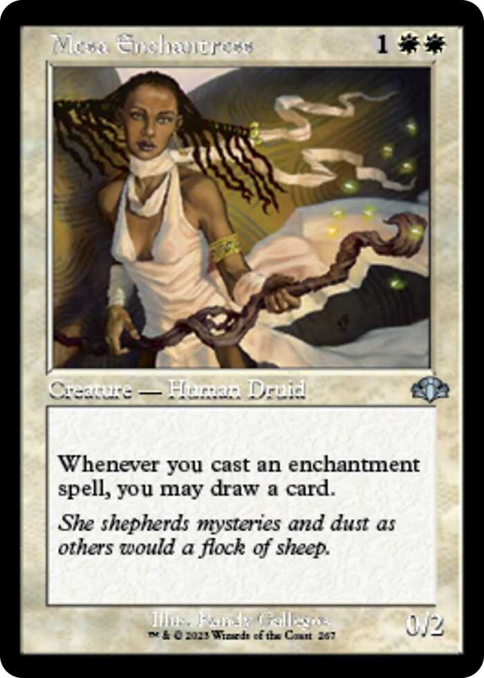 Mesa Enchantress (Retro Frame) #267 U - Dominaria Remastered Pokemon card