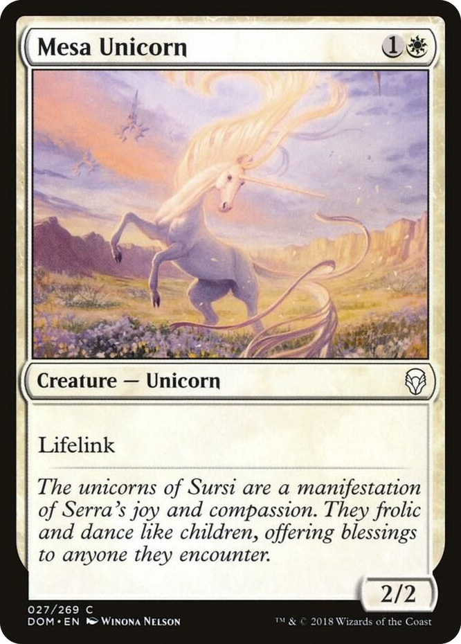 0027 Mesa Unicorn C Dominaria