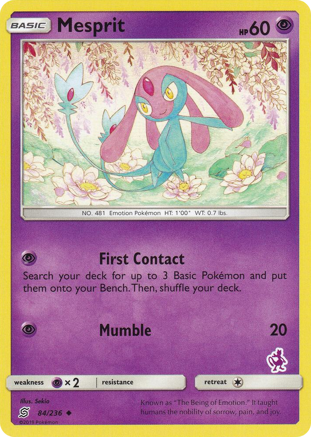 0084 Mesprit - 84/236 (Mewtwo Stamped) Promo Battle Academy