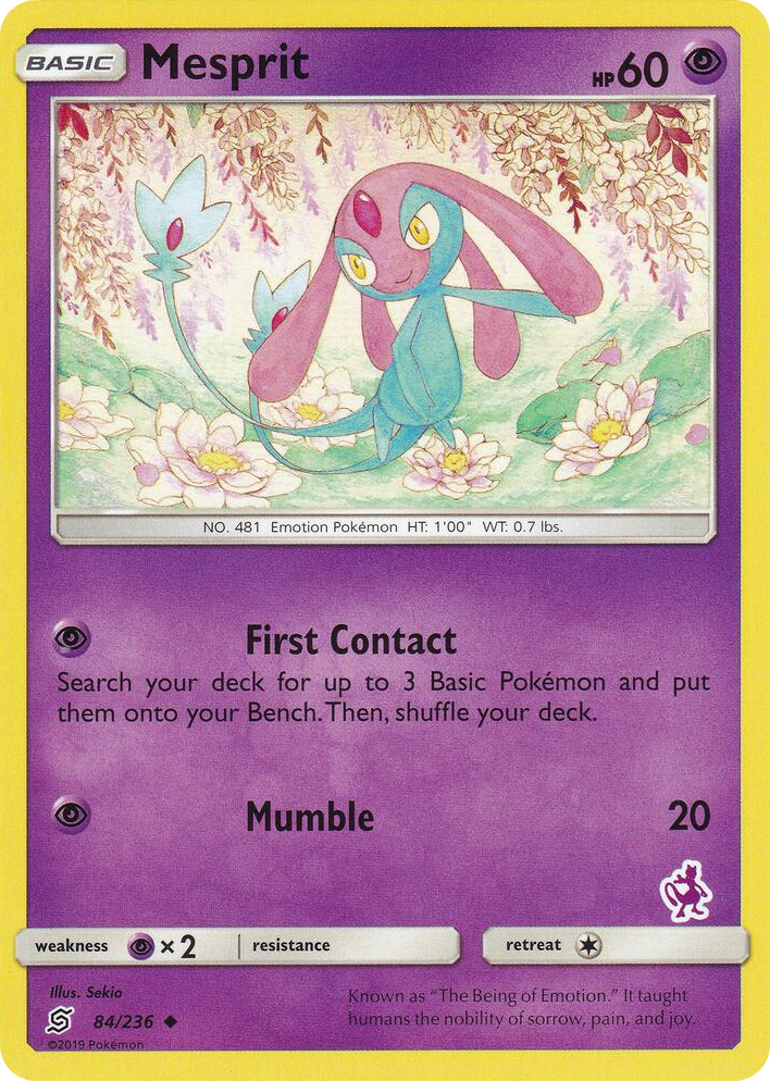 0084 Mesprit - 84/236 (Mewtwo Stamped) Promo Battle Academy