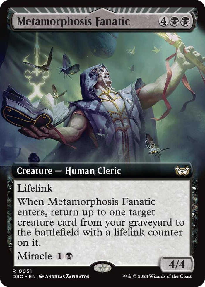 Metamorphosis Fanatic (Extended Art) #51 R - Commander: Duskmourn: House of Horror Pokemon card