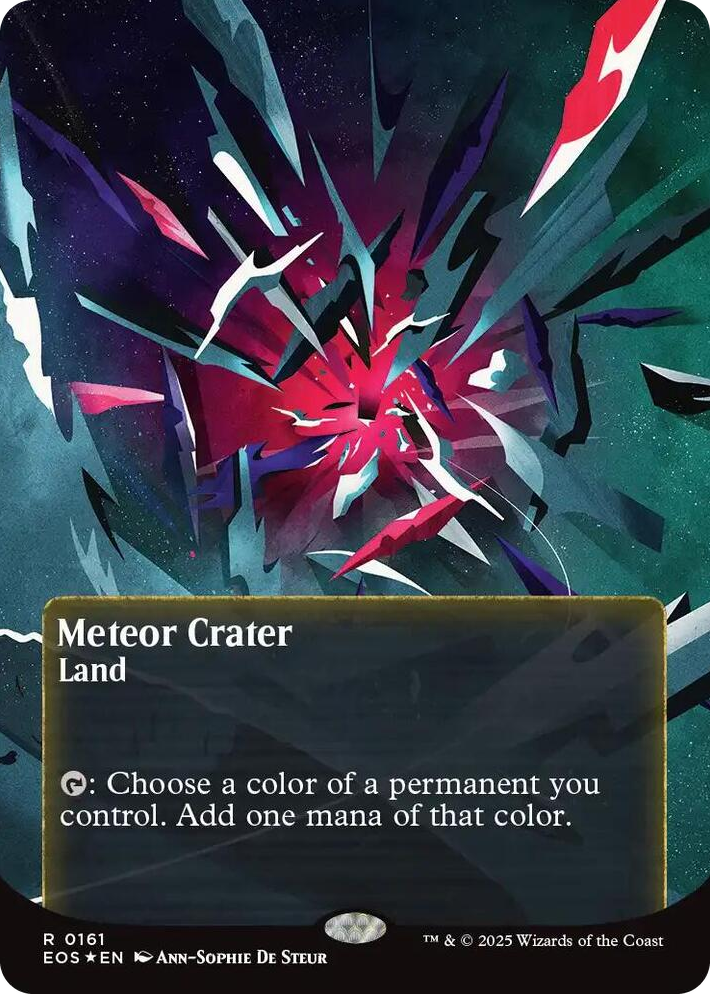 0161 Meteor Crater (0161) (Borderless) (Galaxy Foil) R Edge of Eternities: Stellar Sights