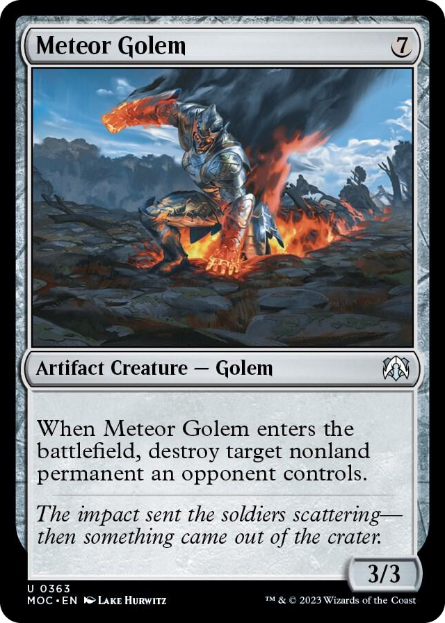 Meteor Golem #363 U - Commander: March of the Machine Pokemon card