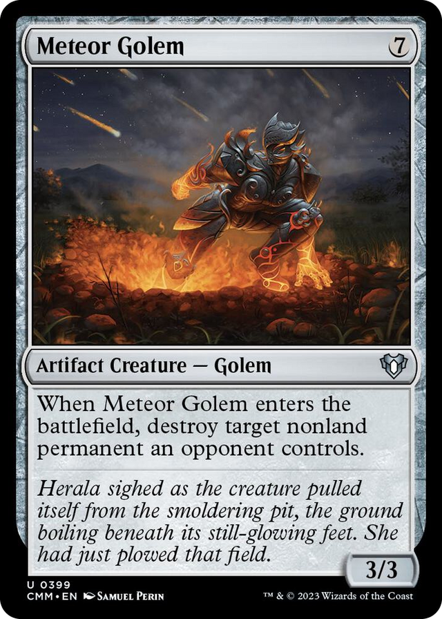 0399 Meteor Golem U Commander Masters