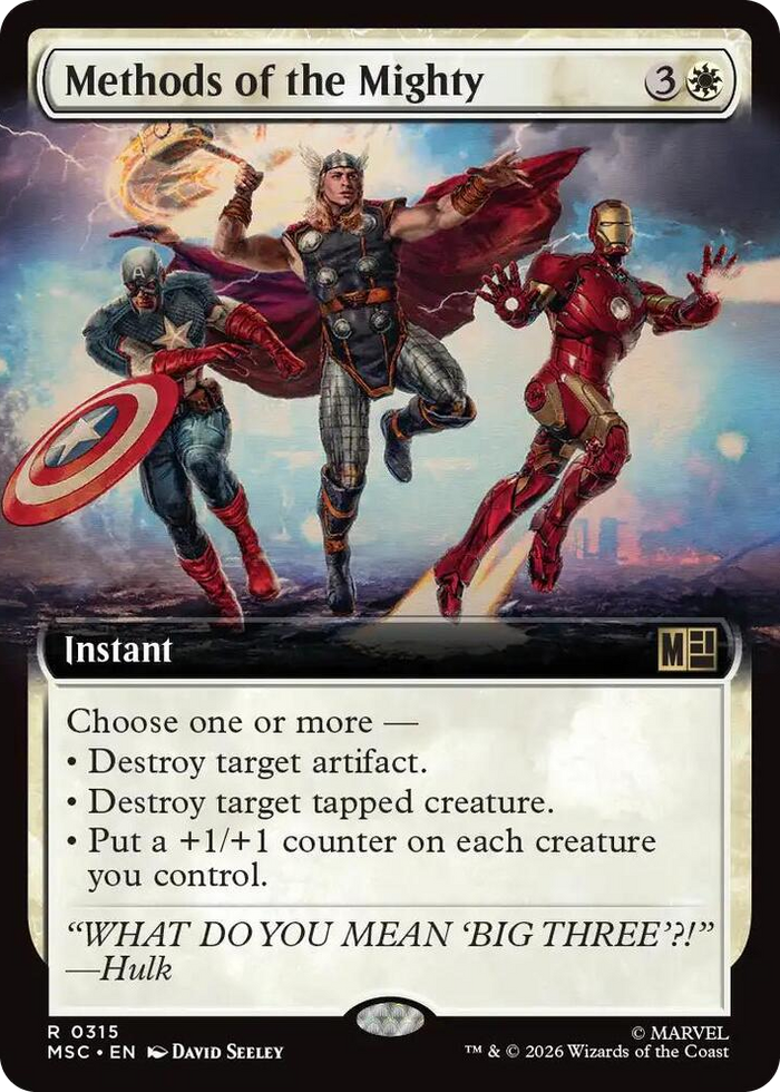 Methods of the Mighty (Extended Art) #315 R - Commander: Marvel Super Heroes Pokemon card