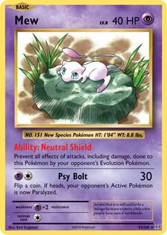 0053 Mew - 53/108 (XY Evolutions) Rare Deck Exclusives