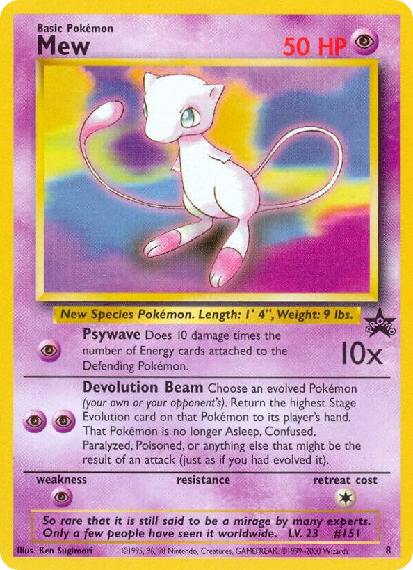 0008 Mew (8) Promo WoTC Promo