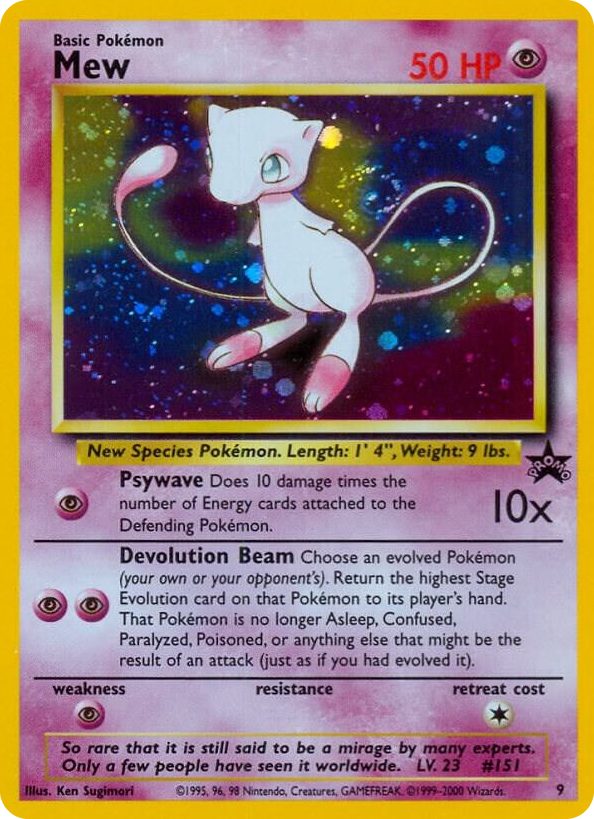 0009 Mew (9) Promo WoTC Promo