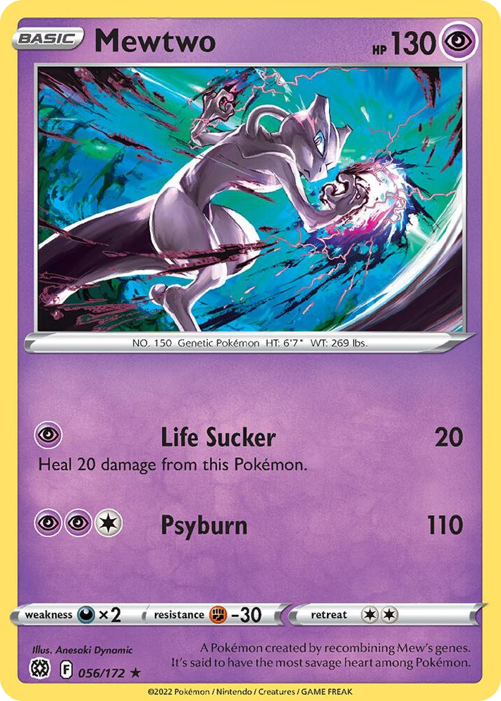 0056 Mewtwo - 056/172 (Cosmos Holo) Promo Miscellaneous Cards & Products