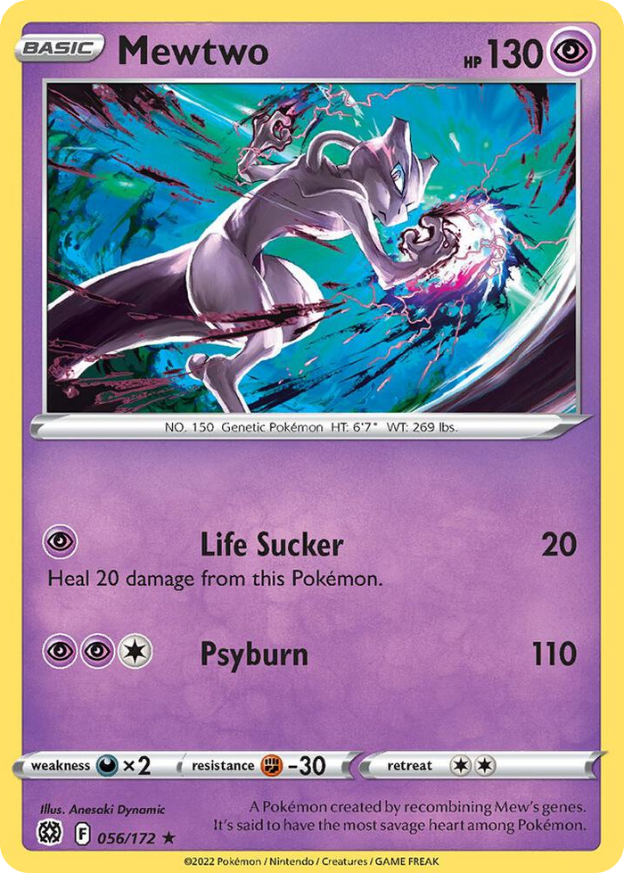 0056 Mewtwo - 056/172 (Cosmos Holo) Promo Miscellaneous Cards & Products