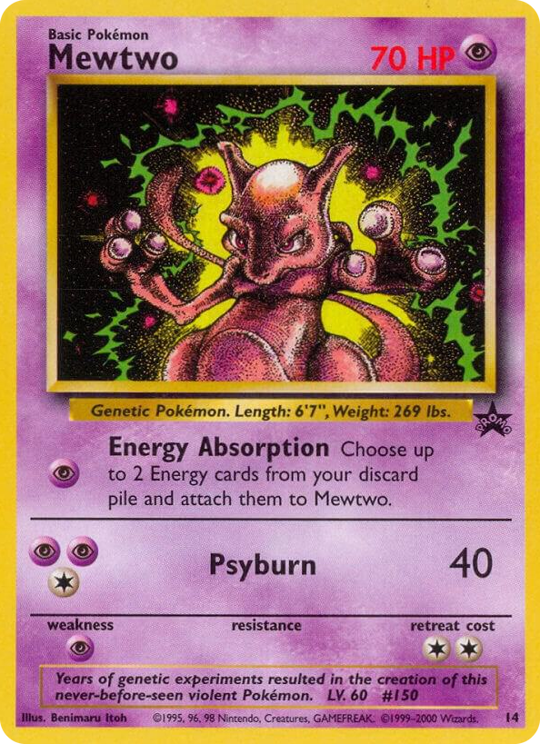 0014 Mewtwo (14) Promo WoTC Promo