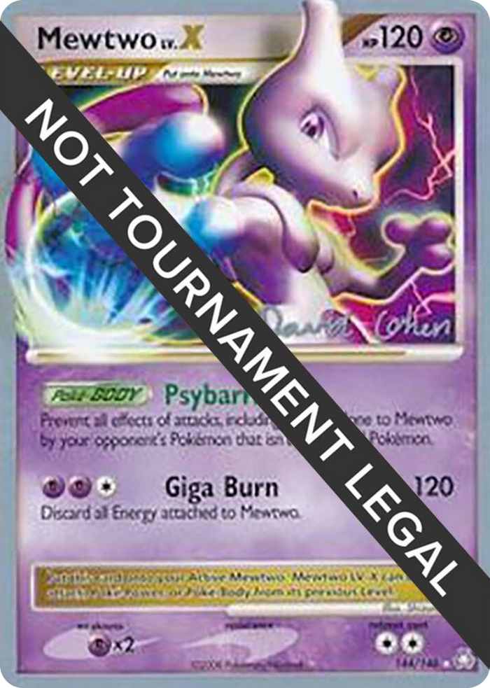0144 Mewtwo LV.X - 2009 (David Cohen) Rare World Championship Decks