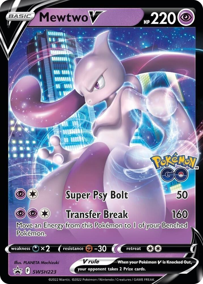 0223 Mewtwo V - SWSH223 Promo Sword & Shield Promo Cards