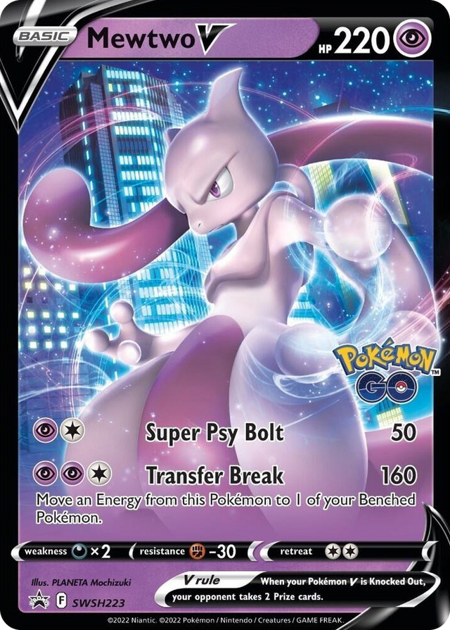0223 Mewtwo V - SWSH223 Promo Sword & Shield Promo Cards
