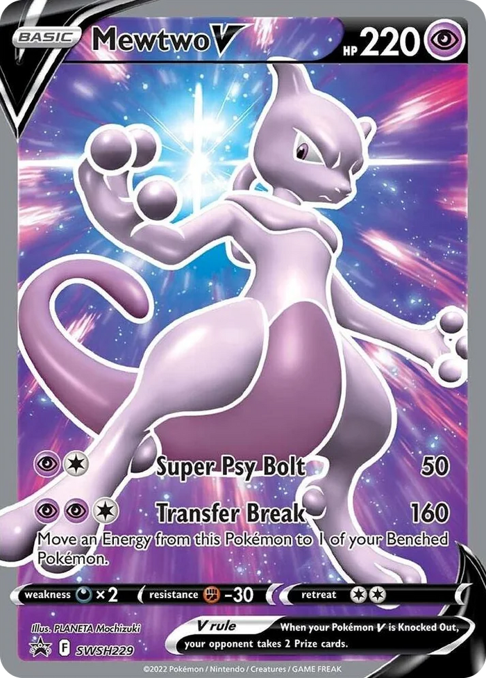0229 Mewtwo V - SWSH229 Promo Sword & Shield Promo Cards