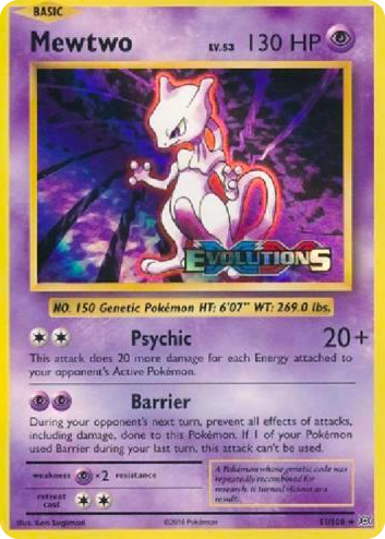 0051 Mewtwo (XY Evolutions Prerelease) Promo XY Promos