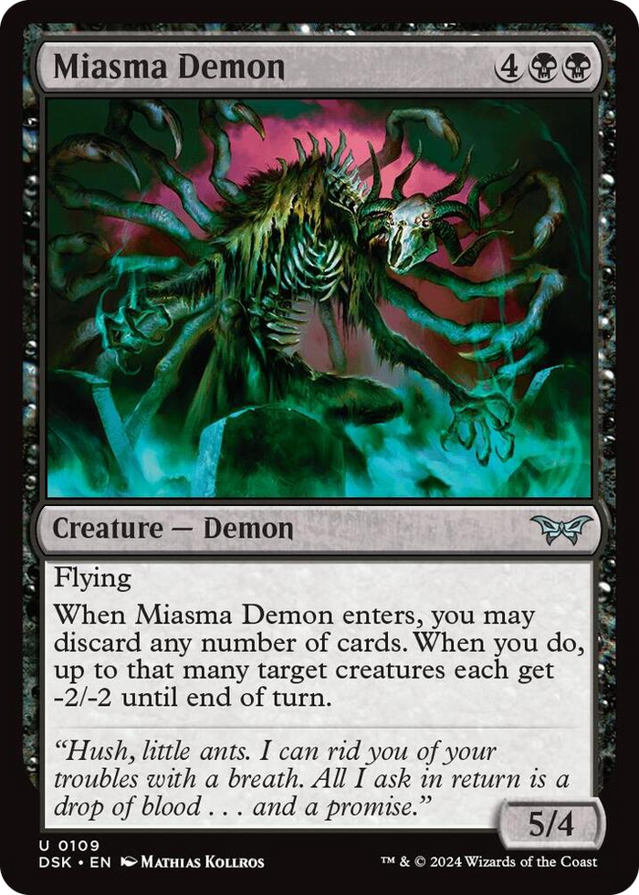 Miasma Demon #109 U - Duskmourn: House of Horror Pokemon card