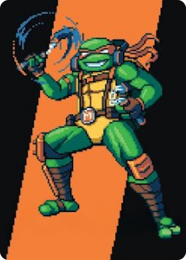 0035 Michelangelo, the Heart Art Card S Art Series: Teenage Mutant Ninja Turtles