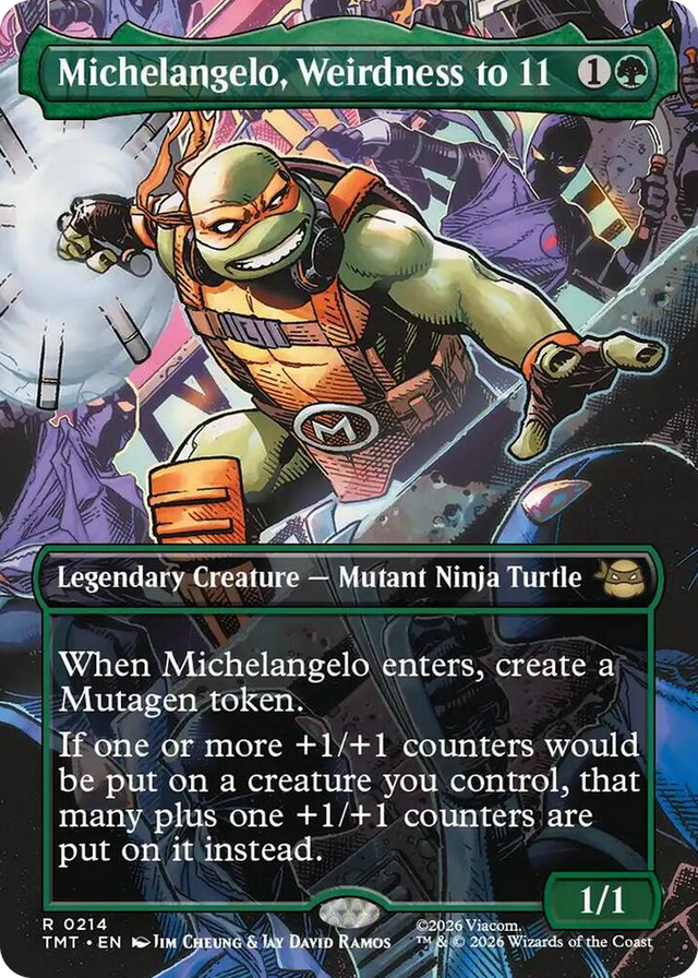 0214 Michelangelo, Weirdness to 11 (Borderless) R Teenage Mutant Ninja Turtles