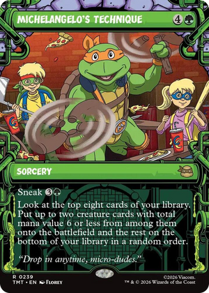 0239 Michelangelo's Technique (Showcase) R Teenage Mutant Ninja Turtles