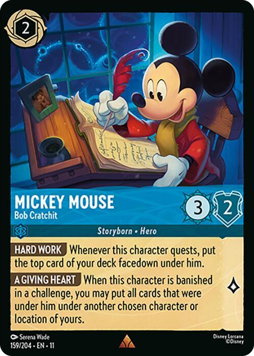 0159 Mickey Mouse - Bob Cratchit Rare Winterspell