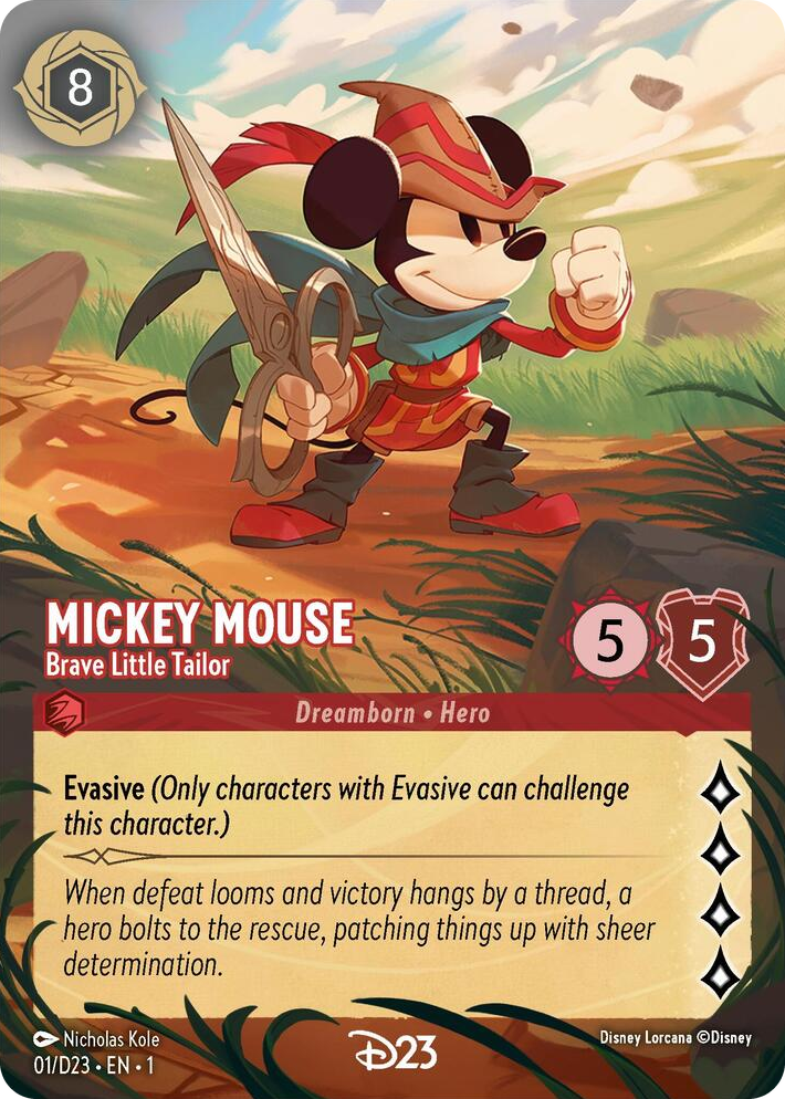 0001 Mickey Mouse - Brave Little Tailor (Extended Art) Promo D23 Promos