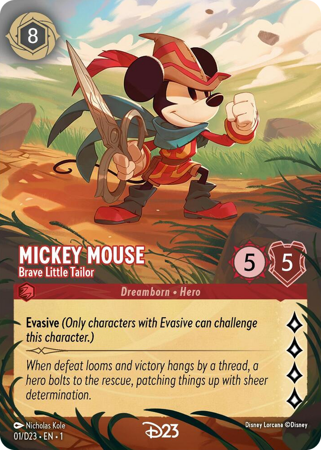 0001 Mickey Mouse - Brave Little Tailor (Extended Art) Promo D23 Promos