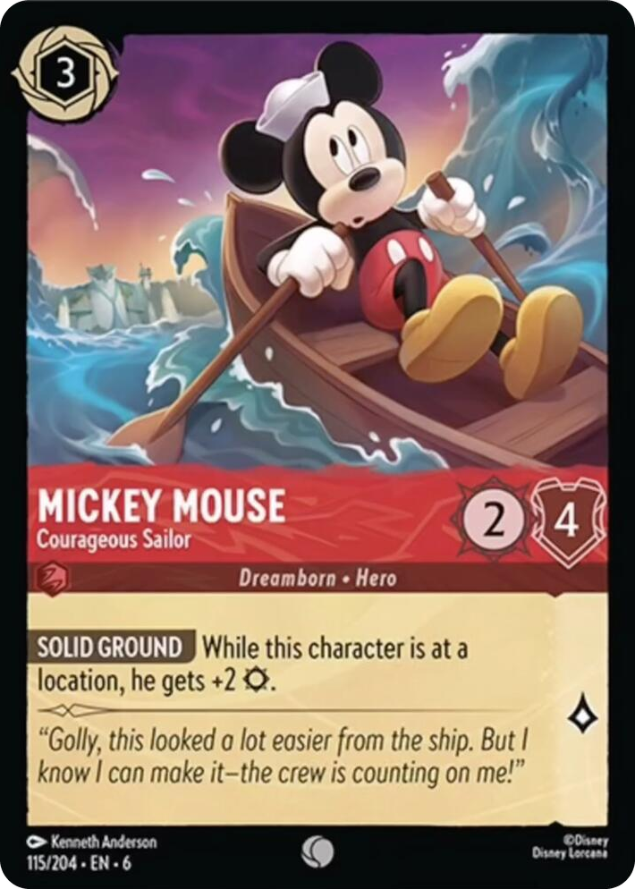 0115 Mickey Mouse - Courageous Sailor Common Azurite Sea