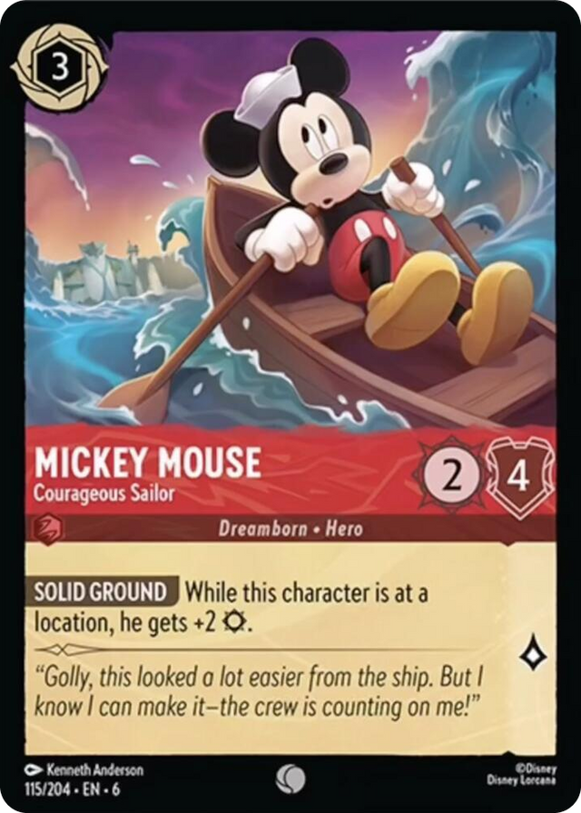 0115 Mickey Mouse - Courageous Sailor Common Azurite Sea