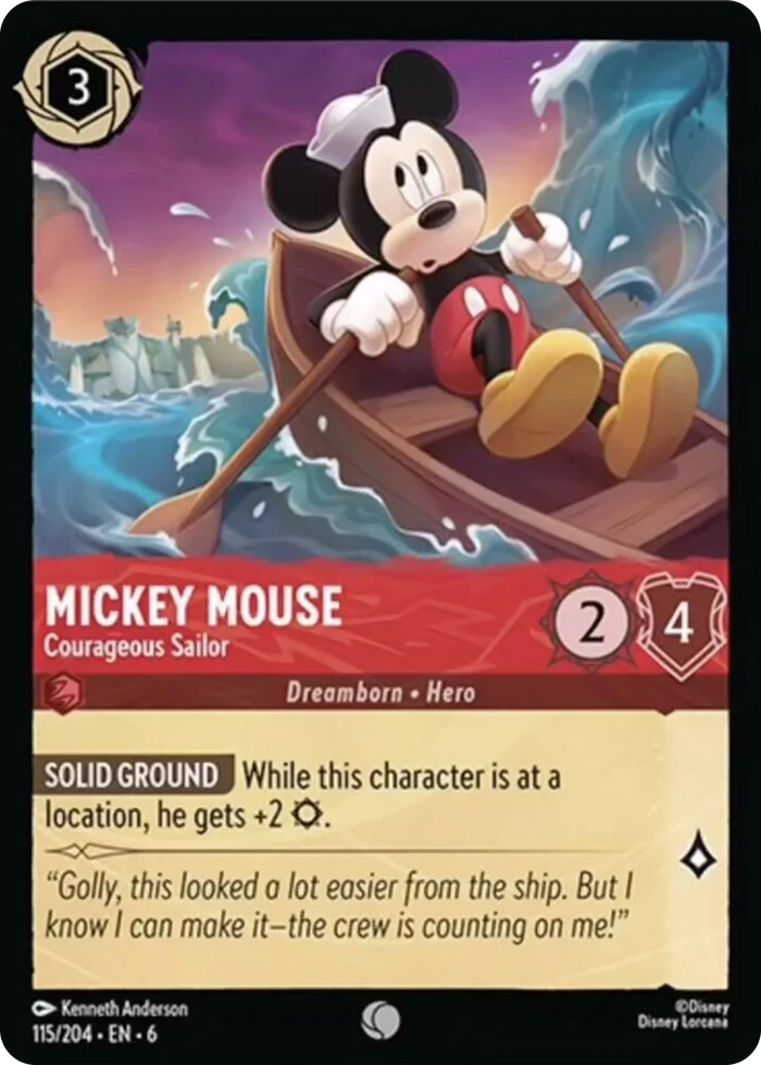 0115 Mickey Mouse - Courageous Sailor Common Azurite Sea