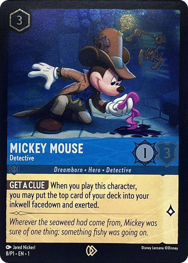 0008 Mickey Mouse - Detective Promo Disney Lorcana Promo Cards