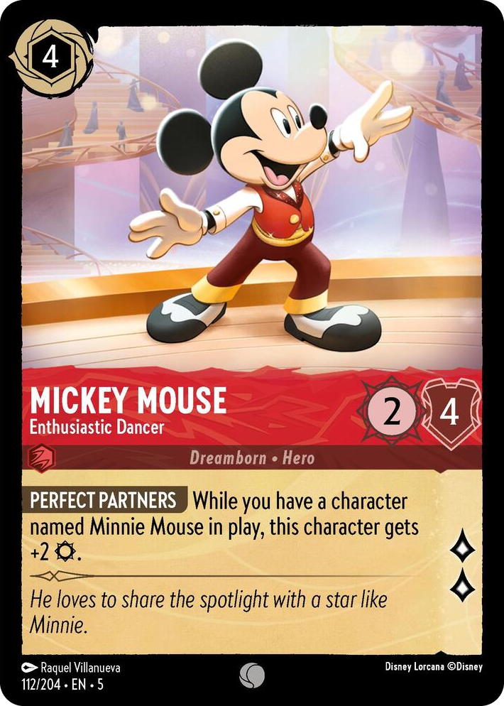 0112 Mickey Mouse - Enthusiastic Dancer Common Shimmering Skies