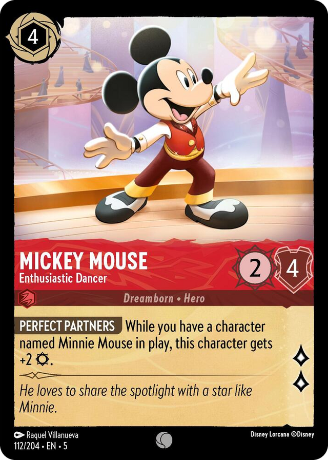0112 Mickey Mouse - Enthusiastic Dancer Common Shimmering Skies