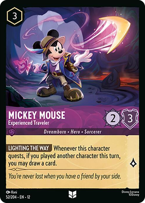 0052 Mickey Mouse - Experienced Traveler Uncommon Wilds Unknown
